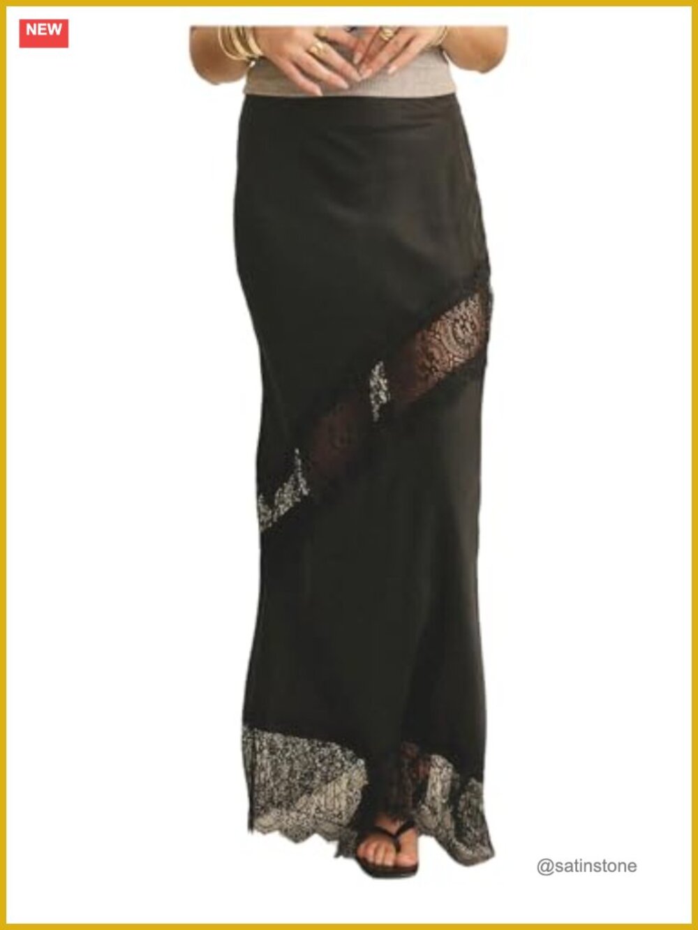 Y2K Floral Lace Satin Maxi Skirt Low Rise Cut Out Party